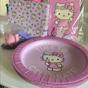 Hello Kitty Pink and Purple Party Tableware Set